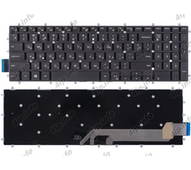 Клавиатура черная без рамки для Dell Inspiron 15 5567 P66F - Сервис Плюс Рус