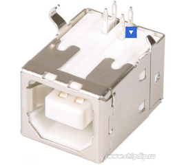 Разъем USB-B, Розетка, угловая - Сервис Плюс Рус