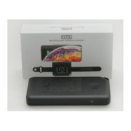 Беспроводной зарядное устройство с внешним аккумулятором W6 на 2 устройства 10000 mAh QC3.0 Apple - Сервис Плюс Рус