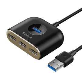 USB концентратор Baseus Square Round 4 in 1 USB3.0 to USB3.0+3xUSB2.0 CAHUB-AY01 Baseus - Сервис Плюс Рус