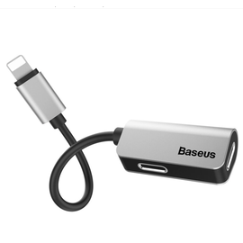 Переходник Lightning - Dual Lightning Baseus L37 CALL37-S1 Серебристый Baseus - Сервис Плюс Рус