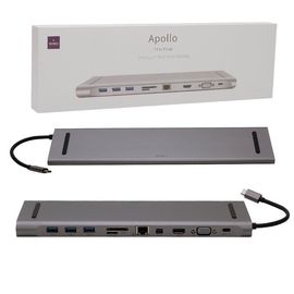 HUB Type-C 11 в 1 (3 USB 3.0 + micro SD + SD + HDMI + LAN + VGA + для принтера + AUX + Type-C) Wiwu - Сервис Плюс Рус