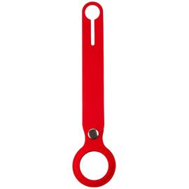 Чехол для AirTag Apple с кнопкой/Эпл Эиртэг/умный брелок Apple/поисковая метка Apple, силикон красный - Сервис Плюс Рус