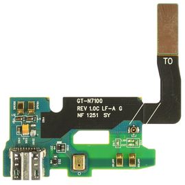 Samsung Galaxy Note II (GT-N7100) Нижняя плата с разъемом зарядки и микрофоном (снятый оригинал) Samsung - Сервис Плюс Рус