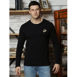 PluseRus / Лонгслив с длинным рукавом/однотонный/хлопок,черный L (48) PluseRus - Сервис Плюс Рус