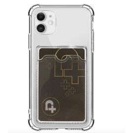 Силиконовый чехол прозрачный с визитницей для iPhone 16 Plus (6.7) PluseRus - Сервис Плюс Рус