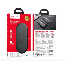 Беспроводное зарядное устройство CW23 Dual power настольная зарядная станция черная - Сервис Плюс Рус