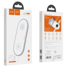 Зарядное беспроводное устройство HOCO, CW20 2 в 1 для смартфонов и Apple Watch, белый - Сервис Плюс Рус