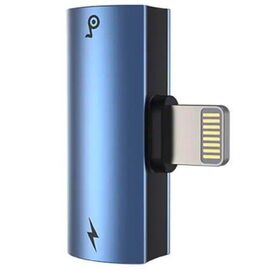 Переходник Lightning на 2 Lightning L46 Baseus синий - Сервис Плюс Рус