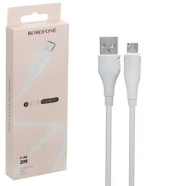 Кабель USB Micro USB BX18 2M 2.4A Borofone белый Borofone - Сервис Плюс Рус