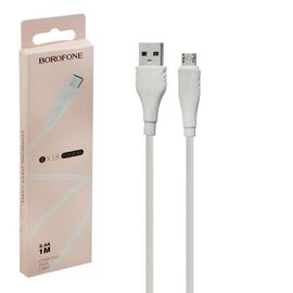 Кабель USB Micro USB BX18 1M Borofone белый Borofone - Сервис Плюс Рус
