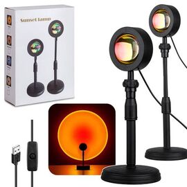 Декоративная закатная лампа, настольный LED светильник для Тик-Ток, Закат - Сервис Плюс Рус