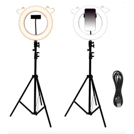 Кольцевая LED лампа на штативе, 28 см, лось - Сервис Плюс Рус