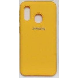 Чехол Samsung A40 Силикон цветной TPU желтый - Сервис Плюс Рус