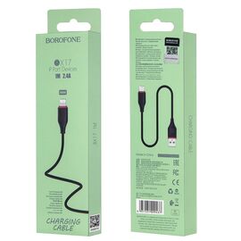 Кабель BX17 USB Lightning 1M Borofone черный Borofone - Сервис Плюс Рус