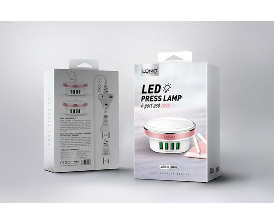 Переходник СЗУ на 4 USB 4.4A + Lamp A4406 LDNIO LDNIO - Сервис Плюс Рус