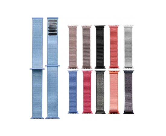 Ремешок для Apple Watch Nylon loop, тканевый (цветные, в ассортименте) - Сервис Плюс Рус