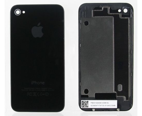 iPhone 4 - корпус - Задняя панель с рамкой крепления (черный) - AAA Apple - Сервис Плюс Рус