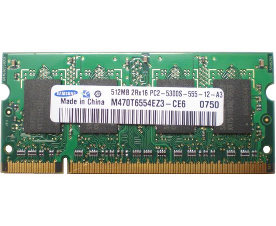 Samsung 512MB 2RX16 PC2-5300S - 555 - 12 - A3 Samsung - Сервис Плюс Рус