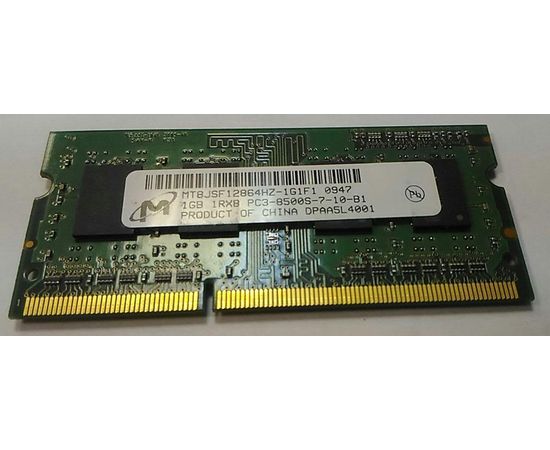 Micron Chip 1GB DDR3 MT8JSF12864HZ - 1G1F1 1066MHz PC3-8500S - 7 - 10 - B1 Micron Chip - Сервис Плюс Рус