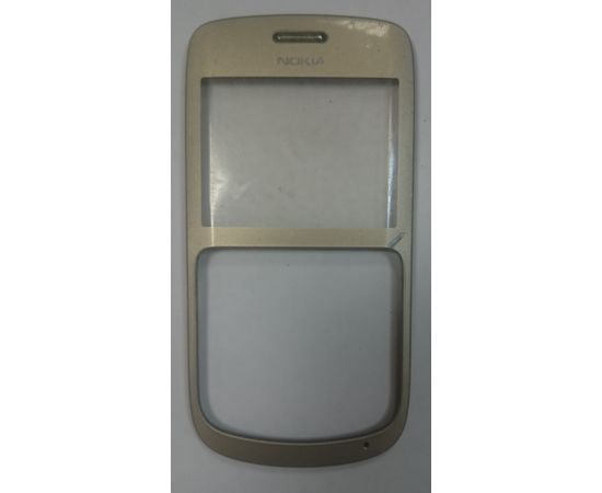 Nokia C3-00 (RM-614) Рамка дисплея и клавиатуры в сборе со стеклом (Золотой) (org.) Nokia - Сервис Плюс Рус
