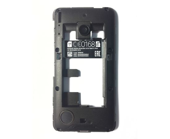 Nokia Lumia 530 (RM-1019) DS Средняя часть корпуса в сборе полифоническим динамиком (Черный) (org.) Nokia - Сервис Плюс Рус