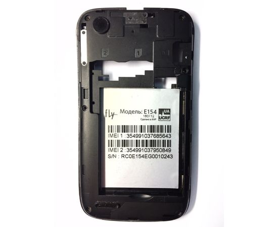 Fly E154 Корпус в сборе (Чёрный) (org.) Fly - Сервис Плюс Рус