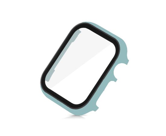 Чехол + защитное стекло 2в1 для Apple Watch 38mm - Голубой - Сервис Плюс Рус