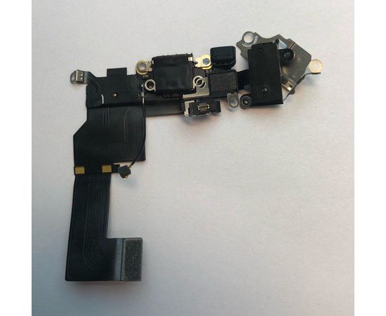 iPhone SE Шлейф с разъёмом зарядки, микрофоном, разъемом гарнитуры и антенной (шлейф FLC) (Чёрный) (Оригинал) Apple - Сервис Плюс Рус