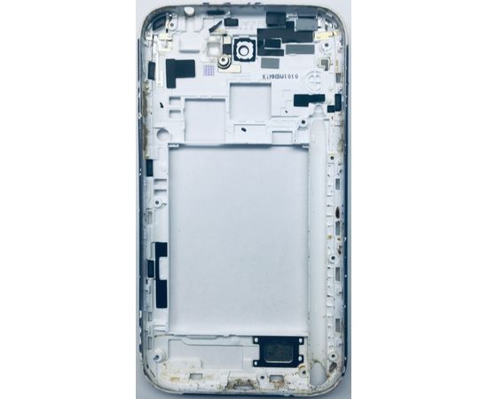 Samsung Galaxy Note II (GT-N7100) Средняя часть корпуса в сборе с боковыми клавишами (снятый оригинал) - белый Samsung - Сервис Плюс Рус
