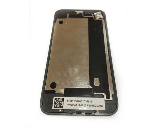 iPhone 4 - корпус - Задняя панель с рамкой крепления (черный) (org.) Apple - Сервис Плюс Рус