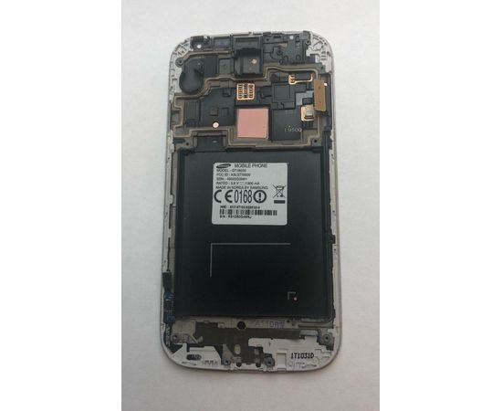 Samsung Galaxy S4 (GT-I9500) Дисплей в сборе с тачскрином (Синий) (С трещиной, рабочий) (original) Samsung - Сервис Плюс Рус