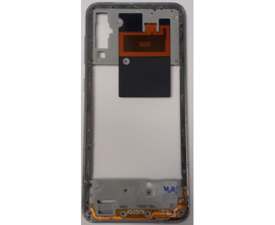 Samsung Galaxy A50 (SM-A505F) средняя часть в сборе с кнопками и NFC антенной (оригинал) - Голубой Samsung - Сервис Плюс Рус