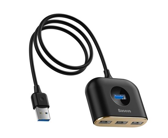 USB концентратор Baseus Square Round 4 in 1 USB3.0 to USB3.0+3xUSB2.0 CAHUB-AY01 Baseus - Сервис Плюс Рус