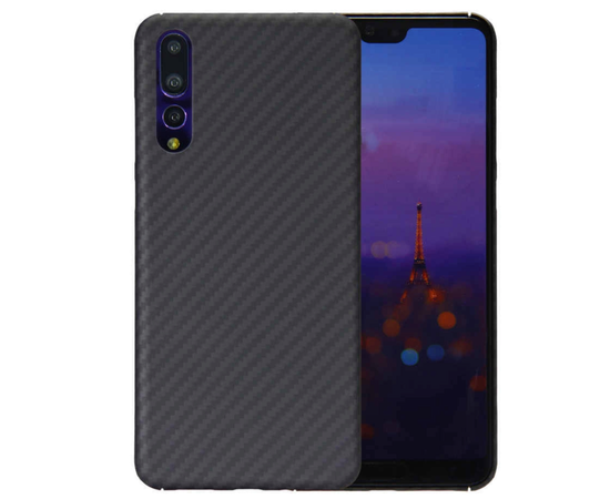 Чехол-накладка для Honor 9X, силикон с отделкой под карбон черная Huawei - Сервис Плюс Рус