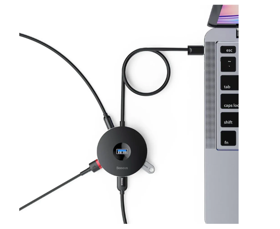 USB-концентратор Baseus Round box USB 3.0 to USB 3.0х1 + USB 2.0х3 1 м, (CAHUB-U01) Baseus - Сервис Плюс Рус
