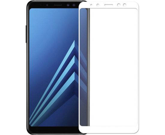 Защитное стекло Samsung A8 Plus (2018) 5D Full Face - Белый Samsung - Сервис Плюс Рус