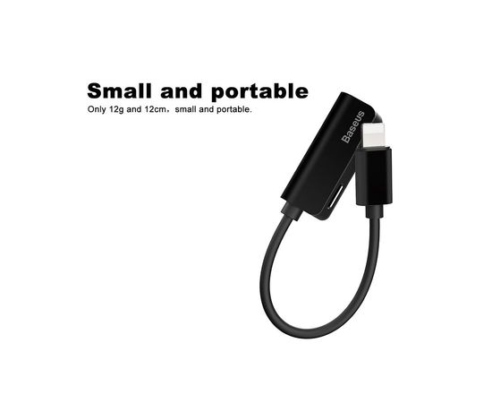 Переходник Lightning - Dual Lightning Baseus L37 CALL37-S1 Черный Baseus - Сервис Плюс Рус