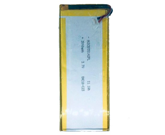 Универсальный аккумулятор (aux3055142pl) 3000 mAh, 3.7 v, 140*55*3, 5 pin - Сервис Плюс Рус