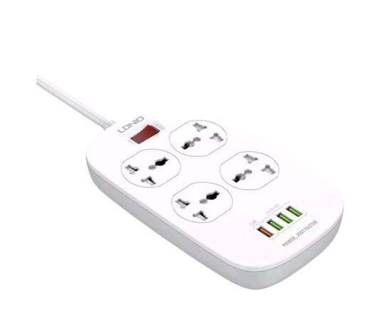 Сетевой фильтр LDNIO SC4407 Defender Series 2500W 4 розетки, 4 USB, 2м LDNIO - Сервис Плюс Рус