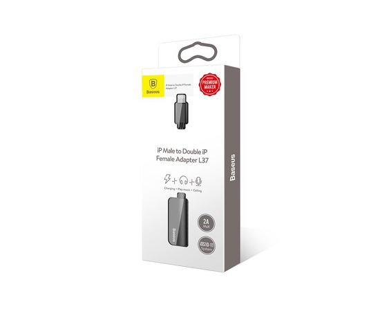 Переходник Lightning - Dual Lightning Baseus L37 CALL37-S1 Черный Baseus - Сервис Плюс Рус