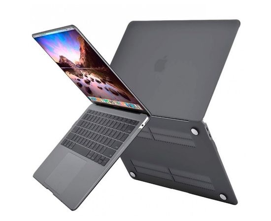 Чехол-накладка для Macbook Air 13.3" (2018) matte (пластик) черный - Сервис Плюс Рус