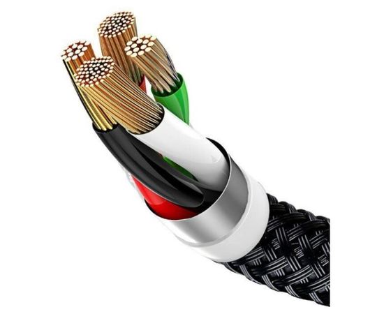 Кабель для 3 x Lightning, Micro, Type-C, Baseus Three Primary Colors 3 в 1 Cable 1.2m Baseus - Сервис Плюс Рус