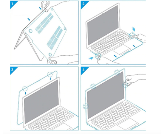 Чехол-накладка для Macbook Air 13.3" (2018) matte (пластик) Прозрачный - Сервис Плюс Рус