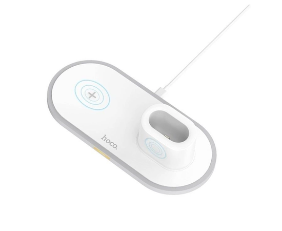 Беспроводное зарядное устройство CW21 HOCO 3 в 1 белое Hoco - Сервис Плюс Рус