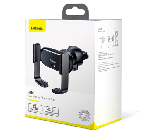 Держатель в дефлектор Baseus Mini Electric SUHW01-01 Черный Baseus - Сервис Плюс Рус