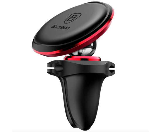 Держатель в дефлектор магнитный Baseus Air Vent With Cable Clip SUGX-A09 (Красный) Baseus - Сервис Плюс Рус