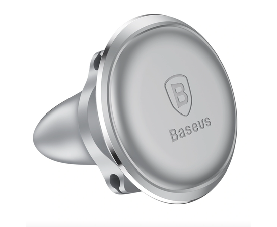Магнитный автомобильный держатель Baseus Magnetic Air Vent Car Mount Holder with cable clip SUGX-A0S (серебристый) Baseus - Сервис Плюс Рус