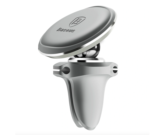 Магнитный автомобильный держатель Baseus Magnetic Air Vent Car Mount Holder with cable clip SUGX-A0S (серебристый) Baseus - Сервис Плюс Рус