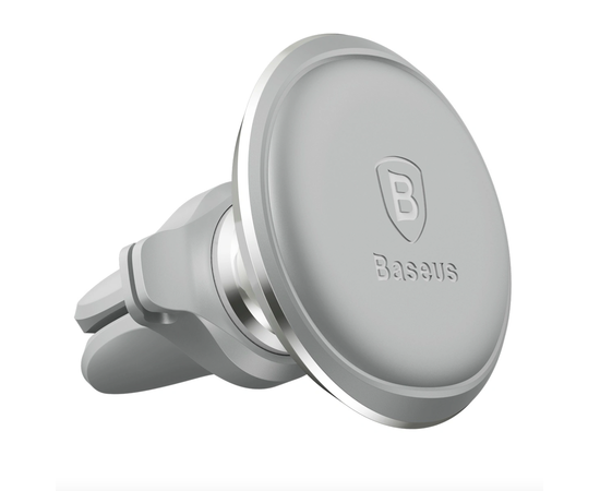 Магнитный автомобильный держатель Baseus Magnetic Air Vent Car Mount Holder with cable clip SUGX-A0S (серебристый) Baseus - Сервис Плюс Рус